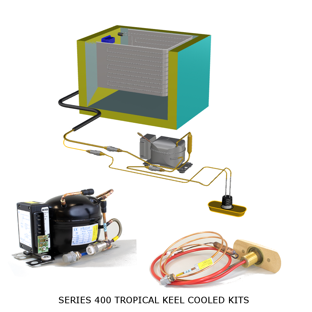 Series 400 Tropical Keel Cooled Kits Max Volume 400 Litres Fridge 1 Litres Freezer Penguin Refrigeration